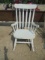 White Outdoor Wooden Rocker