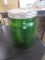 Vintage Green Glass Jar w/Lid