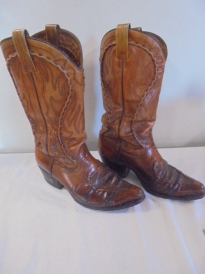 Dan Post Leather Cowboy Boots