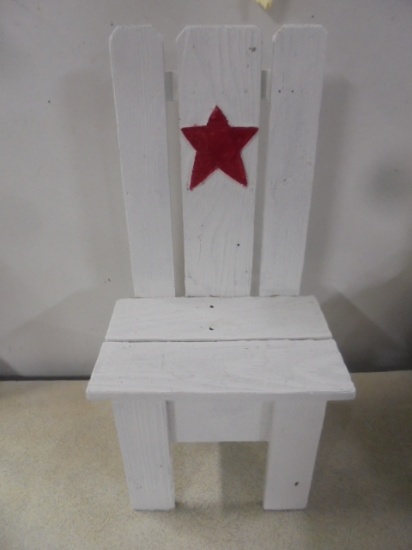 Wooden Painted Small Country Chair