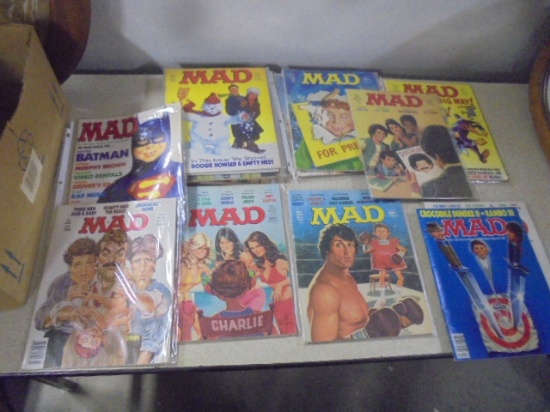 Collection of 17 Vintage Mad Magazines