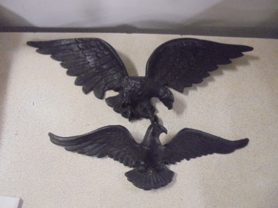 Pair of Cast Aluminum Eagle Wall Mounts