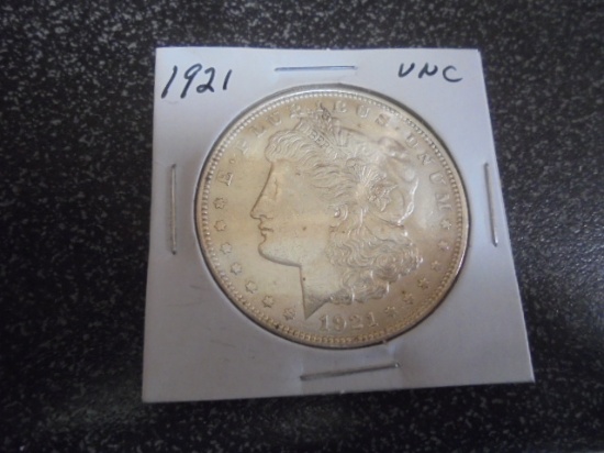 1921 Uncirculated Silver Morgan Dollar