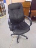 Black Leather Rolline Office Chair