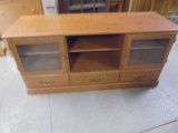 Flat Panel TV Cabinet w/2 Glass Doors