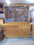 Beautiful Mid Century 2 Pc. China Cabinet