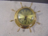 Brass Ships Wheel Clock