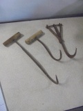 3 Old Hay Hooks