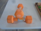 2- 8 Pound Dumb Bells