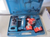Makita 9.6 V Cordless Drill W/ Flashlight-3 Batteries-Charger and Case