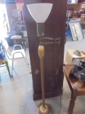 Antique Floor Lamp w/Marble In Base