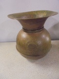 Redskin Brand Chewing Tobacco Brass Spittoon