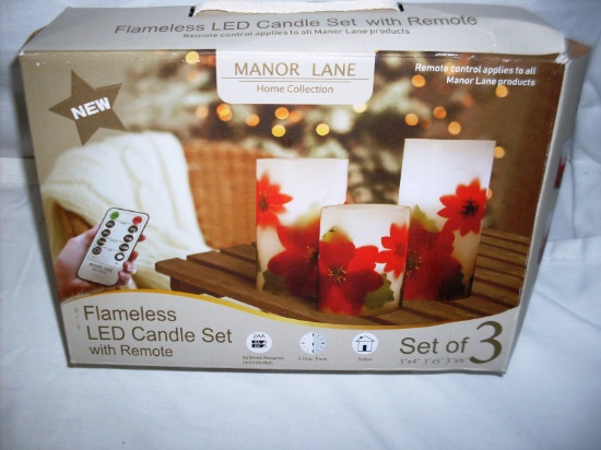 Manor Lane Flameless LED candle set