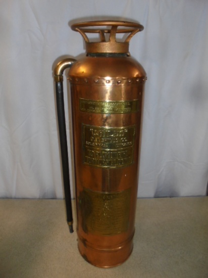 Antique "CHILDS" O.J. Childs Co. Copper Fire Extinguisher