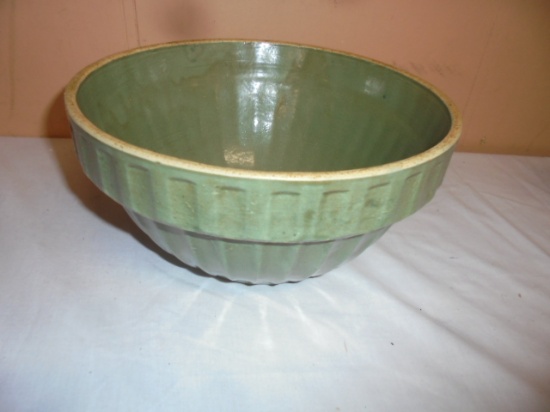 No. 10 Vintage Green Crock Bowl