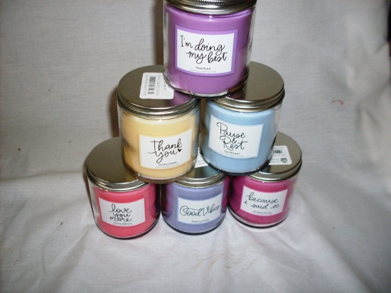 7 oz scented inspirational candles