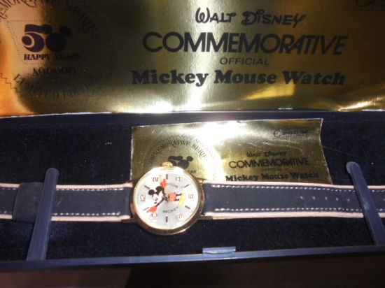 Walt Disney Commemorative Limited Edition 50 Years Mickey Mouse Watch
