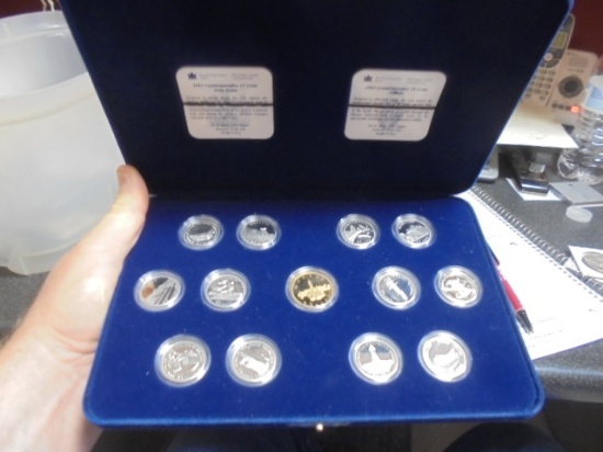 1992 Royal Canadian Mint .925 Silver 13pc 25 Cent Set