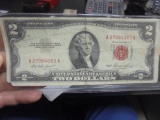 1953 Red Seal 2 Dollar Bill