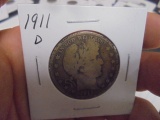 1911D Mint Barber Half Dollar