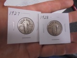 1927 & 1928 Standing Liberty Quarters