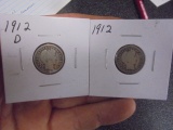 1912 D Mint & 1912 Barber Dimes