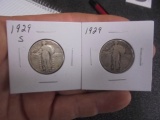 1929 S Mint & 1929 Standing Liberty Quarters