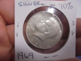 1969 40% Silver Kennedy Half Dollar