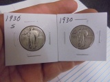 1930 S Mint & 1930 Standing Liberty Quarters