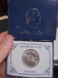 1982 Uncirculated Commemerative George Washington Silver Half Dollar