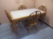 Oak Tile Top Dining Table w/4 Matching Chairs