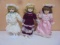 (3) Porcelain Dolls on Stands
