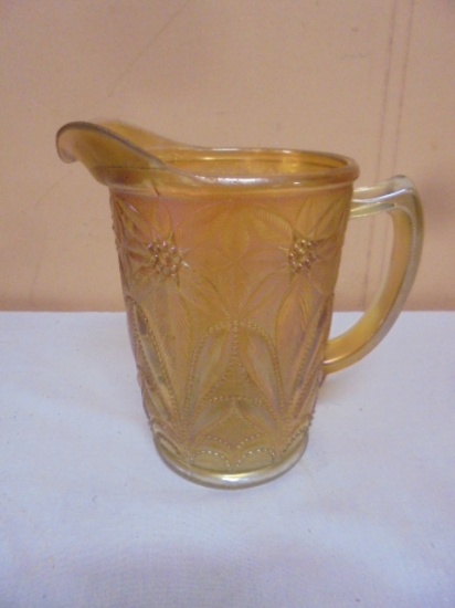 Imperial " Poinsetta" Carnival Glass Pitcher