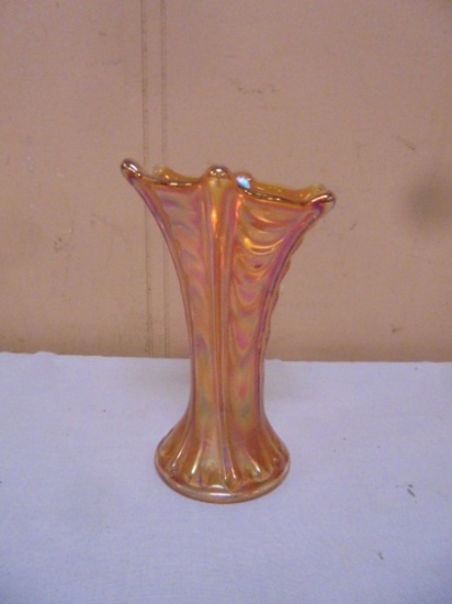 Imperial "Marigold" Carnival Glass Vase