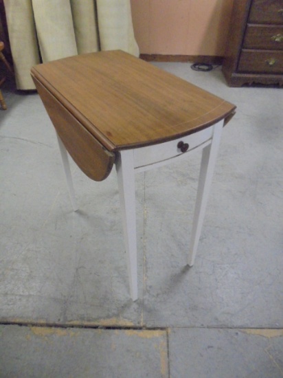 Double Drop Leaf Side Table w/ Drawer