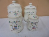 4 Pc. Stoneware Canister Set