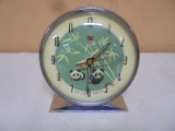 Vintage Panda Wind-Up Alarm Clock
