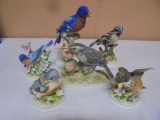 Collection of 6 Bisque Birds