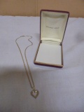 Ladies 14Kt Yellow Gold Necklace and Heart Pendant
