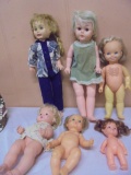 Group of 6 Vintage Dolls