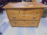 Antique Oak 4 Drawer Dresser