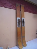 Antique Set ofHydro Flite Wooden Competition Skis
