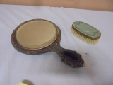 Vintage Hand Held Mirror and Brush