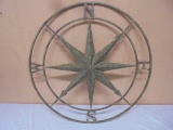Large Metal Compass Star