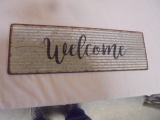 Galvanized Metal Welcome Sign
