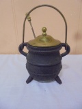Cast Iron and Brass Coal Starter Pot