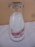 Hietpas Dairy 1/2 Pint Milk Bottle