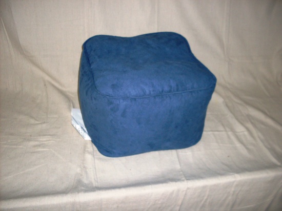 Blue Bean Bag Footstool