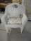 White Wicker Chair w/Cushion