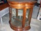 Beautiful Curved Glass Lighted Curio Cabinet w/3 Glass Shelves
